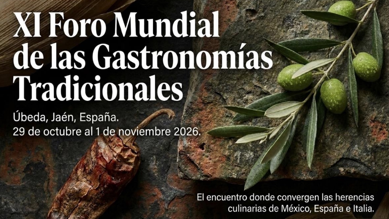 Portada de la invitación al XI Foro Mundial de las Gastronomías Tradicionales